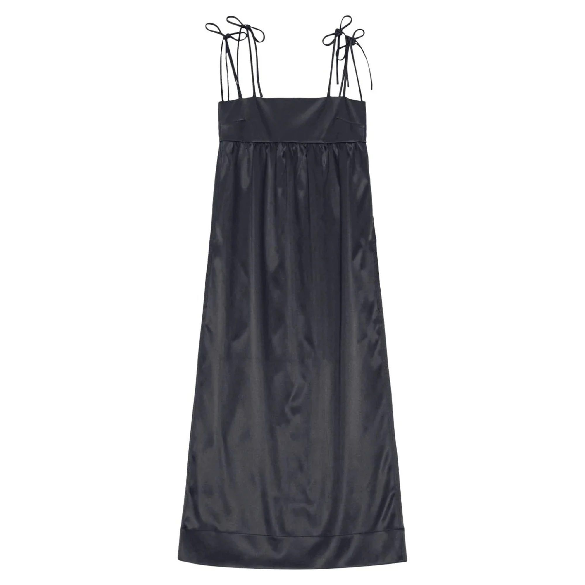 Double Satin String Long Dress – Club21.com