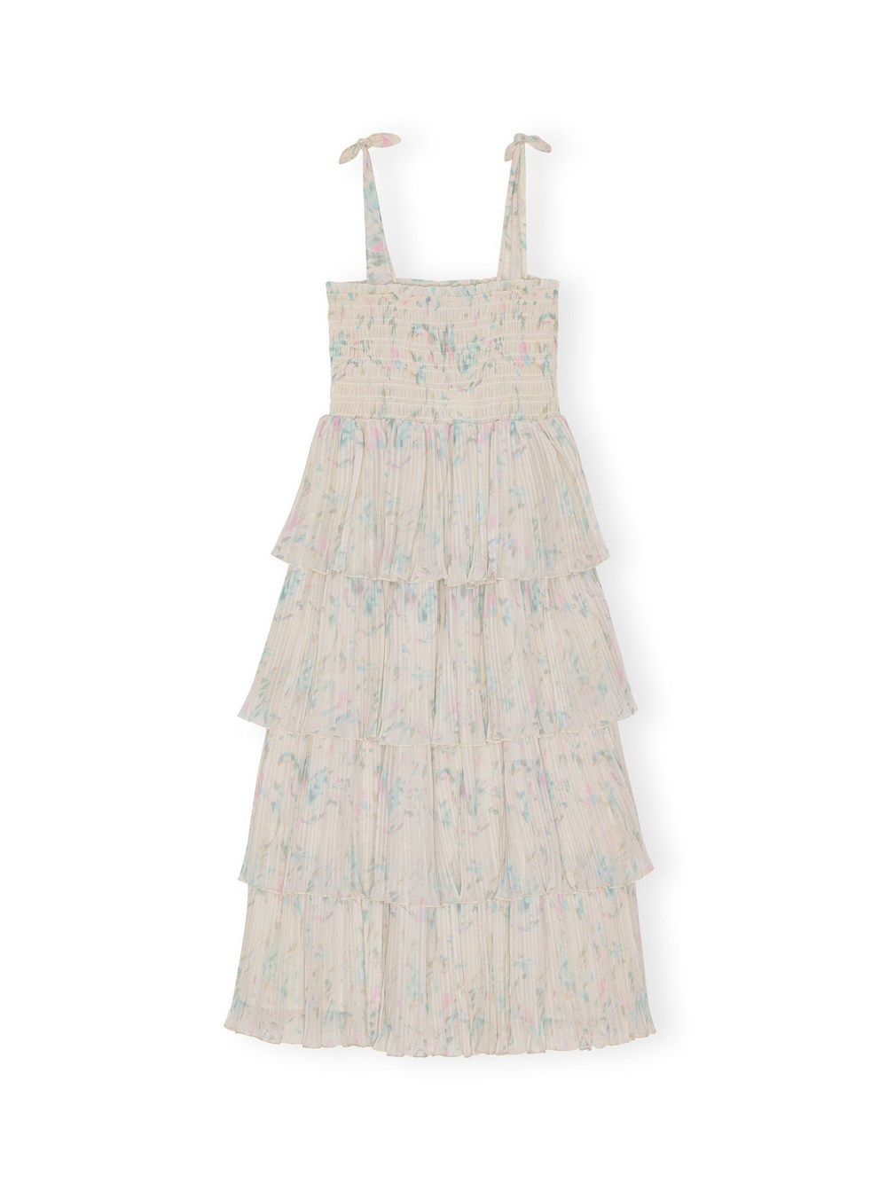 open lace back dress Pleated Georgette Strap Smock Dress – Club21.com