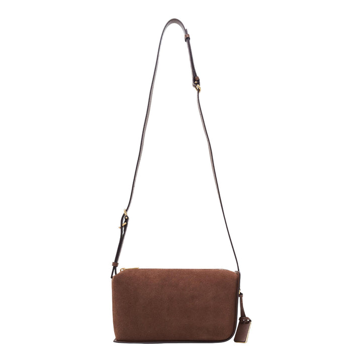 Club21 - JOY GRYSON - Crescent Shoulder Bag Suede - SHOULDER BAGS - Brown