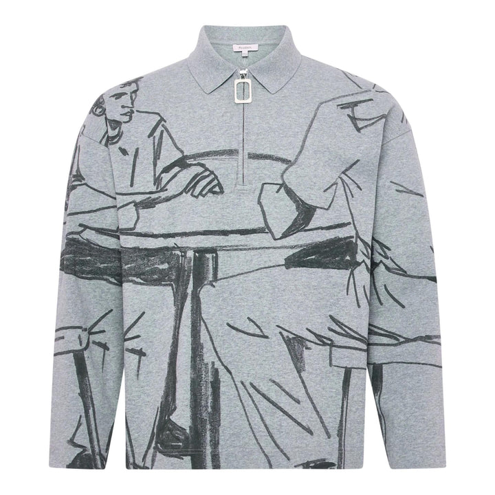 Club21 - JW Anderson - Printed Rugby Polo - POLOS - Grey