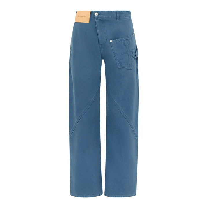 Club21 - JW Anderson - Twisted Workwear Trousers - JEANS - Blue