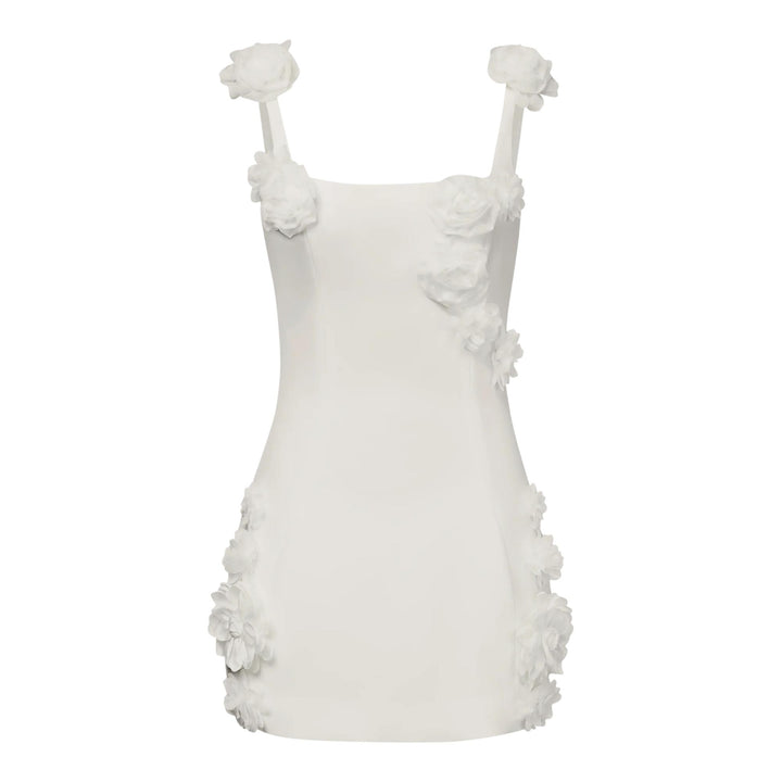Club21 - JW PEI - Elaina Rosette Applique Mini Dress - DRESSES - White
