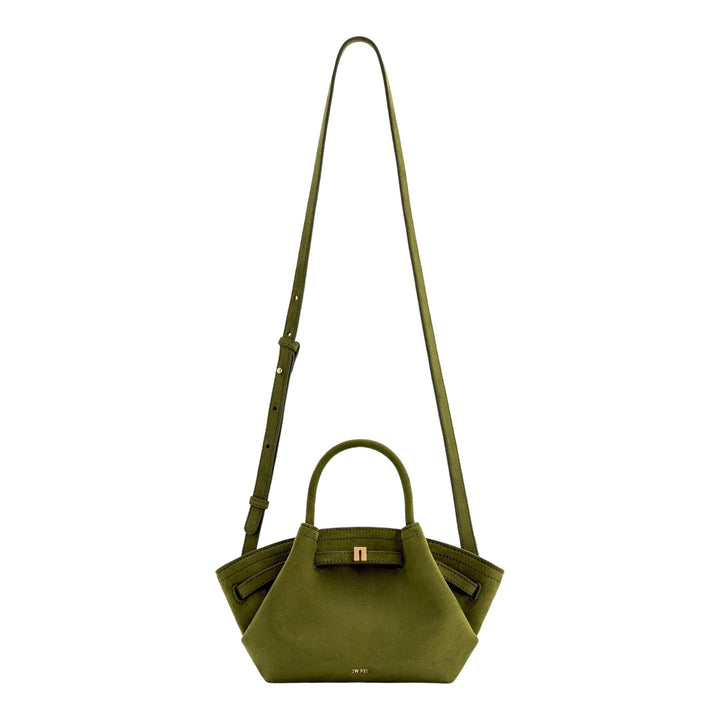 Club21 - JW PEI - Hana Mini Faux Suede Tote Bag - CROSS BODY - Olive