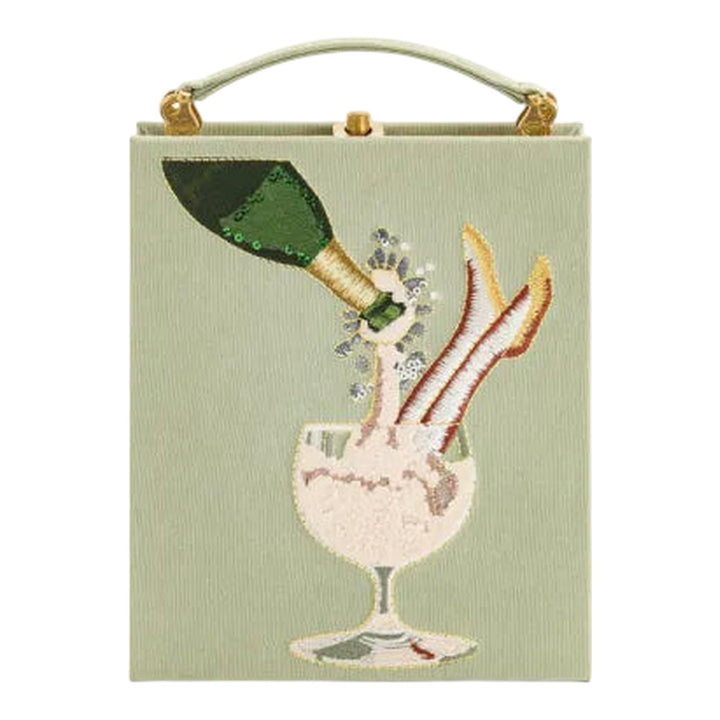 Club21 - JW PEI - Taya-Wine Glass Pattern Embroired Clutch Bag - HANDBAGS - Green