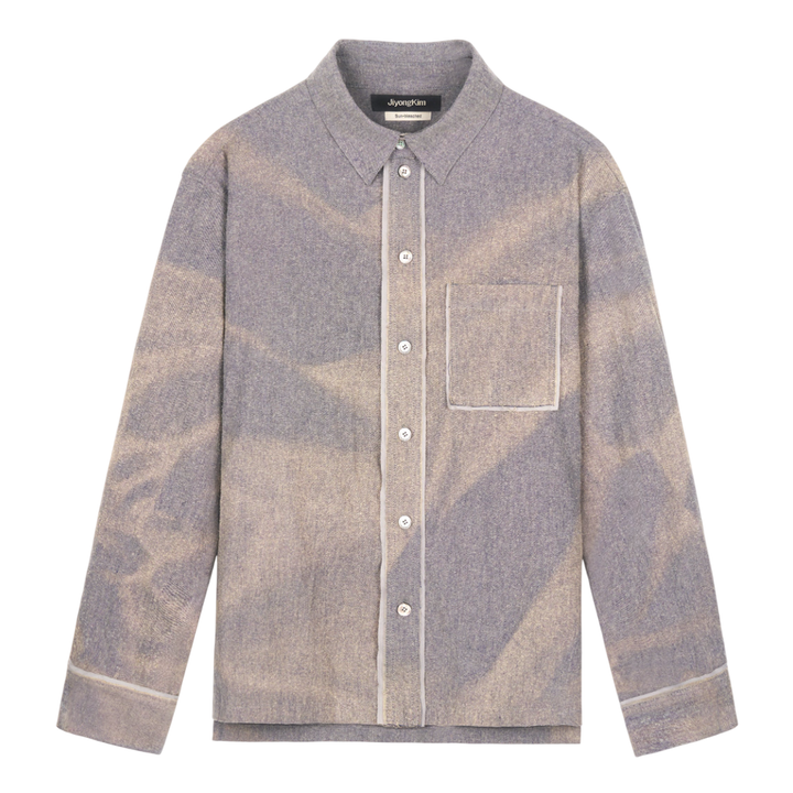 Sun-Bleached Detachable Collar Shirt