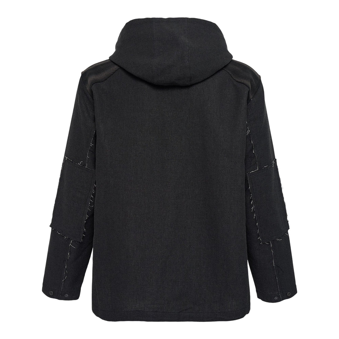 Club21 - JiyongKim - Sun-Bleached Raw Edged Anorak Sweatshirt - SWEATSHIRTS - Black