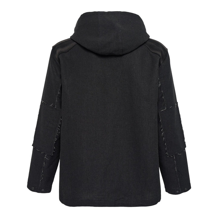 Club21 - JiyongKim - Sun-Bleached Raw Edged Anorak Sweatshirt - SWEATSHIRTS - Black