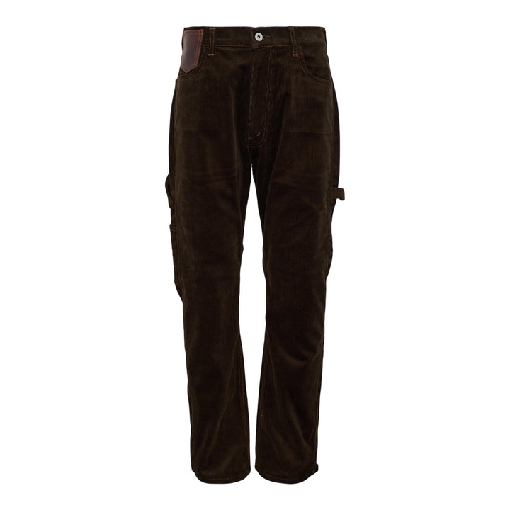 Club21 - Junya Watanabe - Cotton Corduroy X Leather Pants - PANTS - Brown