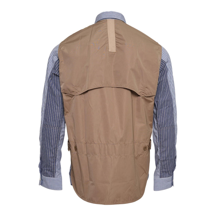 Club21 - Junya Watanabe - Cotton Stripe X Nylon Taffeta Shirt - SHIRTS - Multi