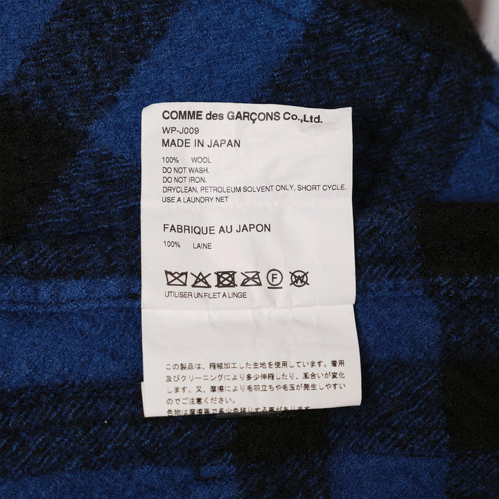 Club21 - Junya Watanabe - Wool Check Garment Milled Blouson - BLOUSON - Blue