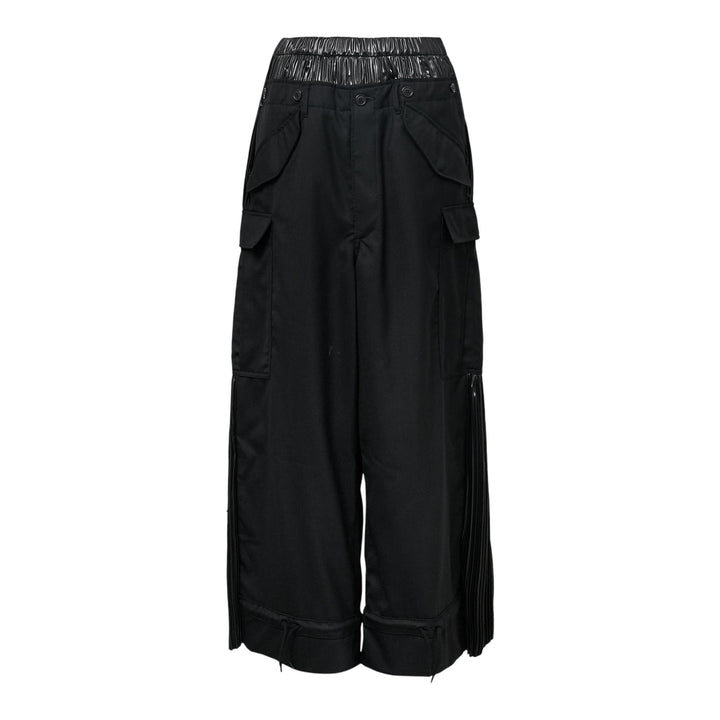 Club21 - Junya Watanabe - Wool Polyester Serge X Polyester Pants - PANTS - Black