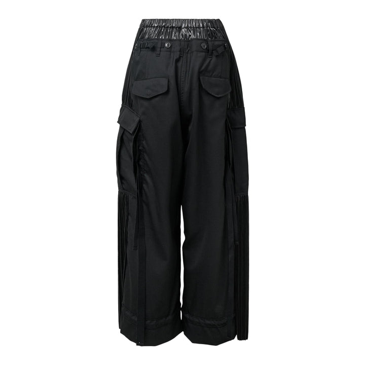 Club21 - Junya Watanabe - Wool Polyester Serge X Polyester Pants - PANTS - Black