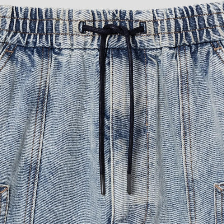 Club21 - Juun.J - Denim Long Shorts - SHORTS - Blue