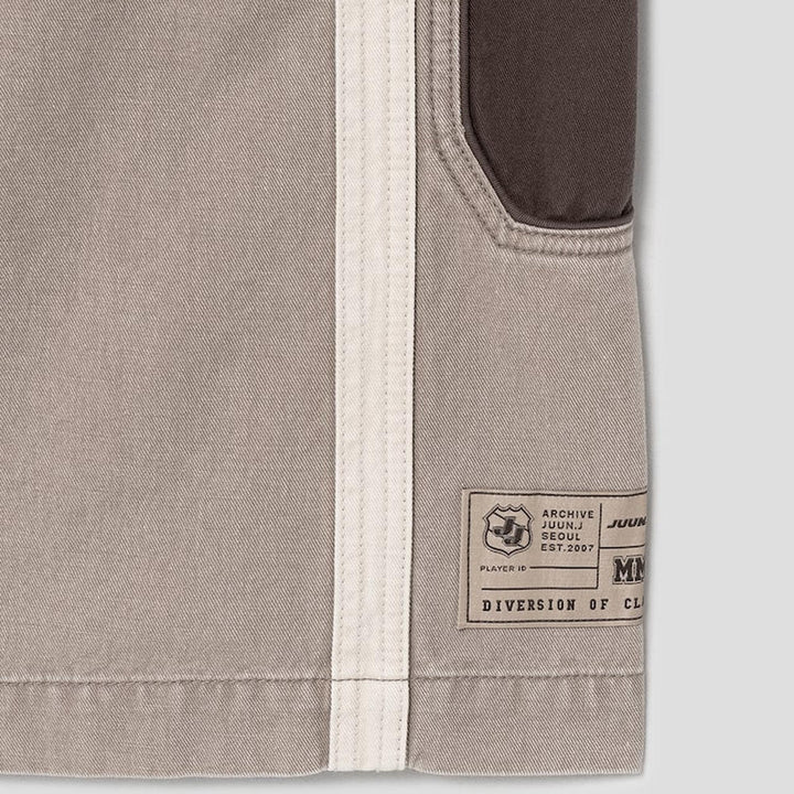 Club21 - Juun.J - Denim Track Shorts - SHORTS - Beige