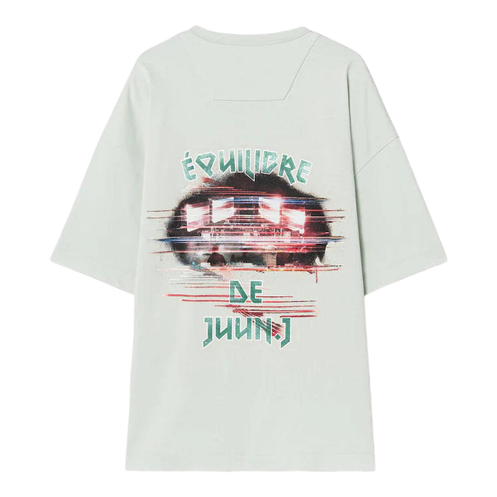Club21 - Juun.J - Equilibre Rock Board Graphic T-Shirt - TEES - Ivory