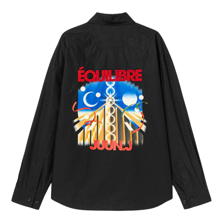 Club21 - Juun.J - Moon Graphic Shirt - SHIRTS - Black
