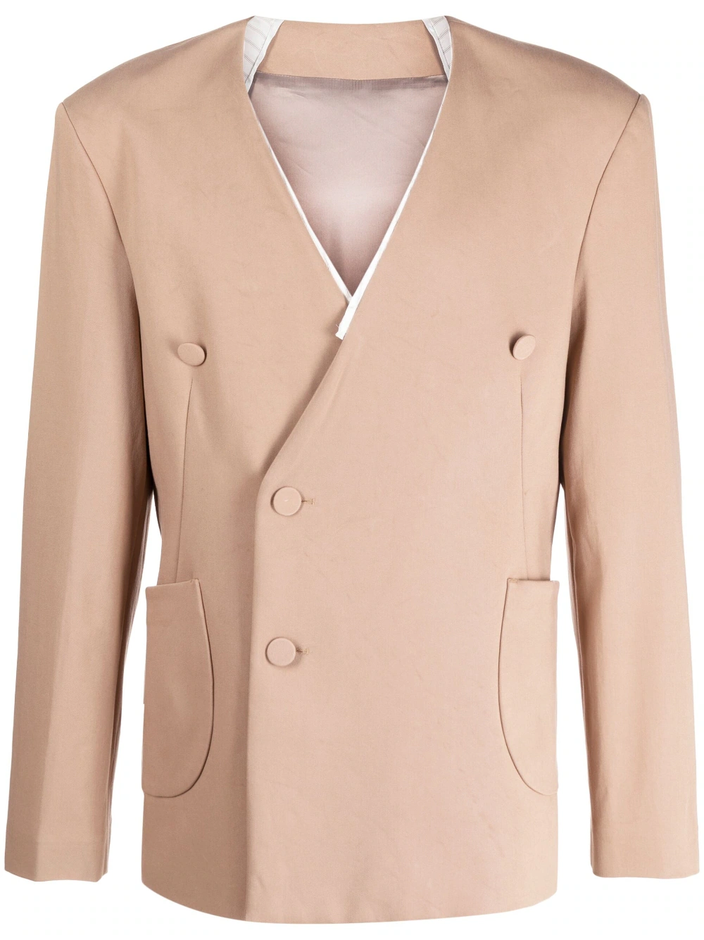 Kiko-Kostadinov-Oma-Reversible-Blazer-Beige-1