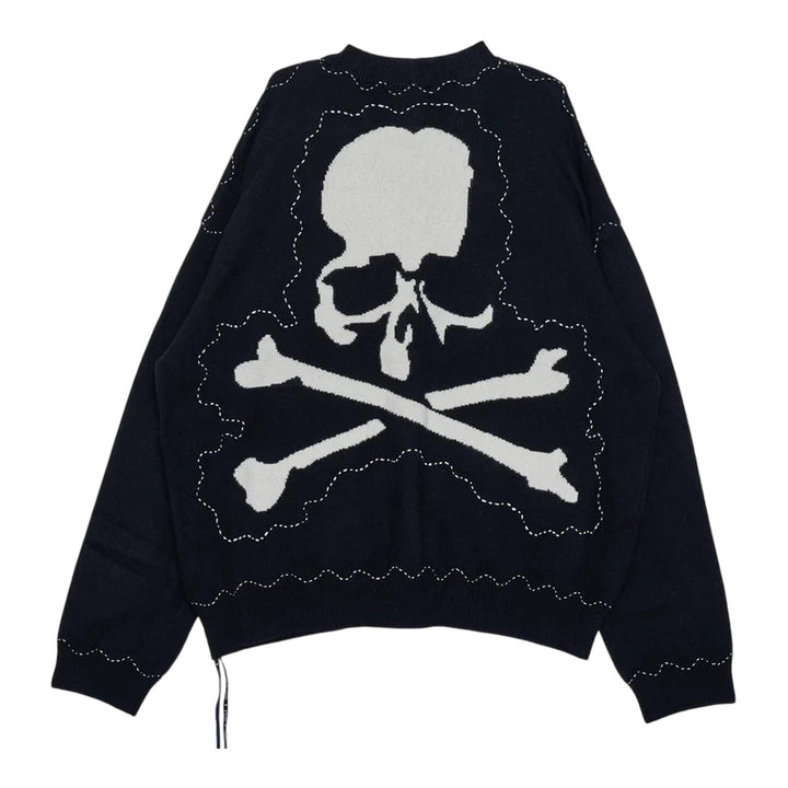 Club21 - MASTERMIND - Boxy Fit Hand Stitch Cardigan - CARDIGANS - Black