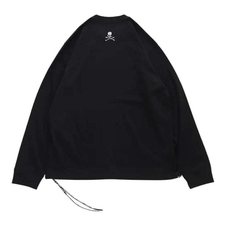 Club21 - MASTERMIND - Swarovski Crystals Loopwheel Long Sleeve Tee - TEES - Black