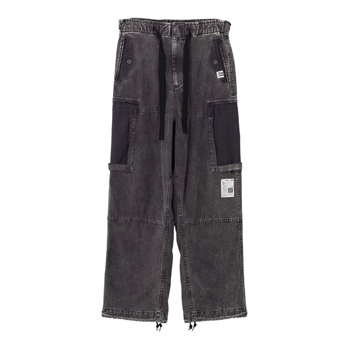 Club21 - MIHARA YASUHIRO - Cotton Satin Cargo Trousers - PANTS - Black