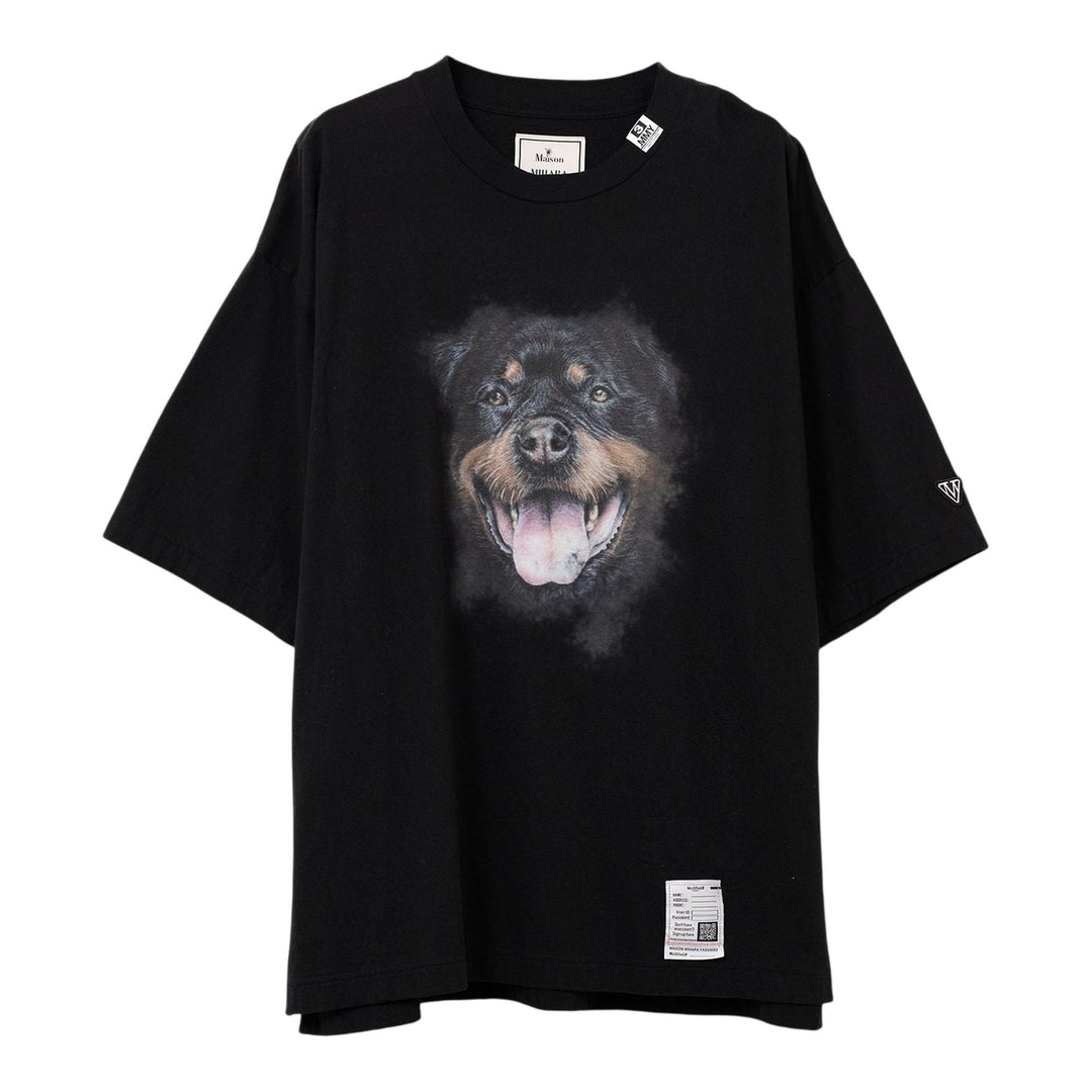 Club21 - MIHARA YASUHIRO - Dog Printed Tee - TEES - Black