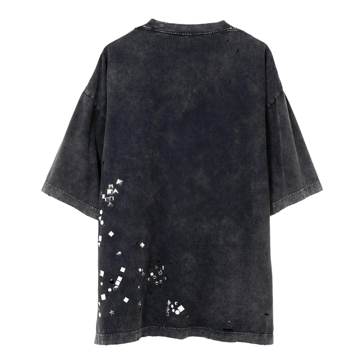 Club21 - MIHARA YASUHIRO - Embellished Bleached Tee - TEES - Black