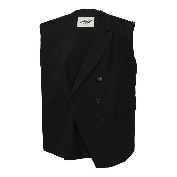 Club21 - MMAM - Double-Breasted Oversized Vest - VESTS - Black