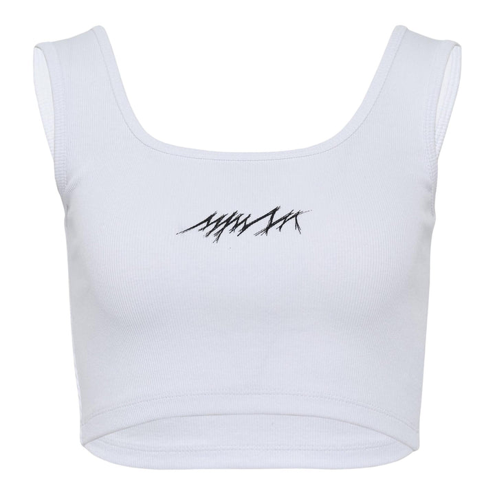 Club21 - MMAM - Mmam Logo Cropped Tank Top - WOVEN TOPS - White
