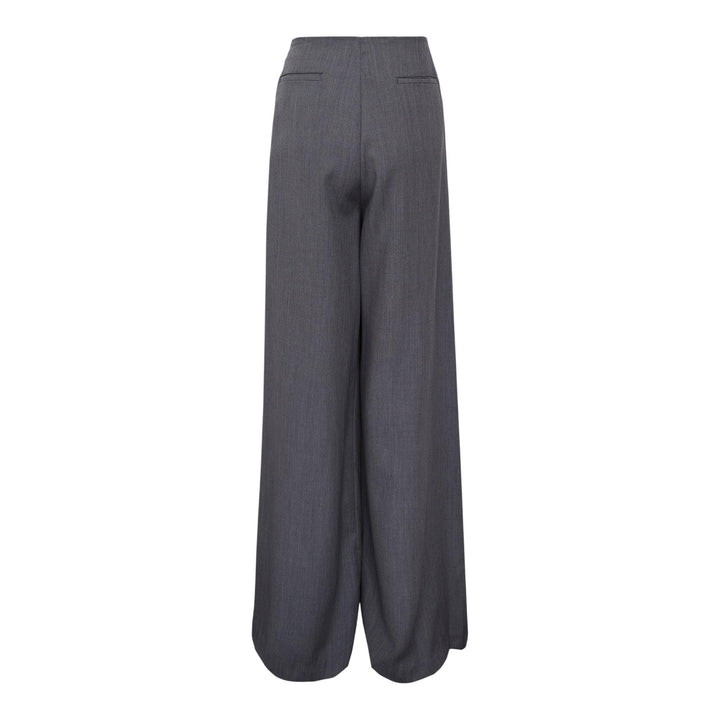 Club21 - MMAM - Wide Leg Pleated Wool Trousers - PANTS - Grey