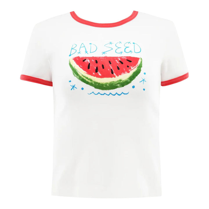 Club21 - MOTHER - The Itty Bitty Ringer Tee - TEES - White