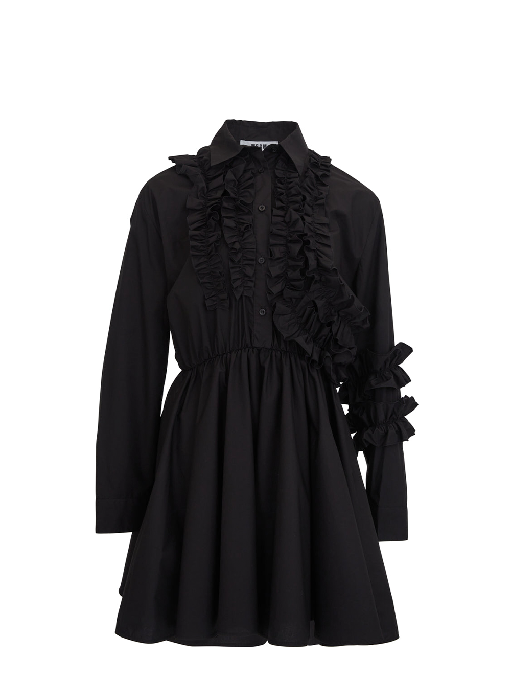 Ruffles Detail Long Sleeves Dress