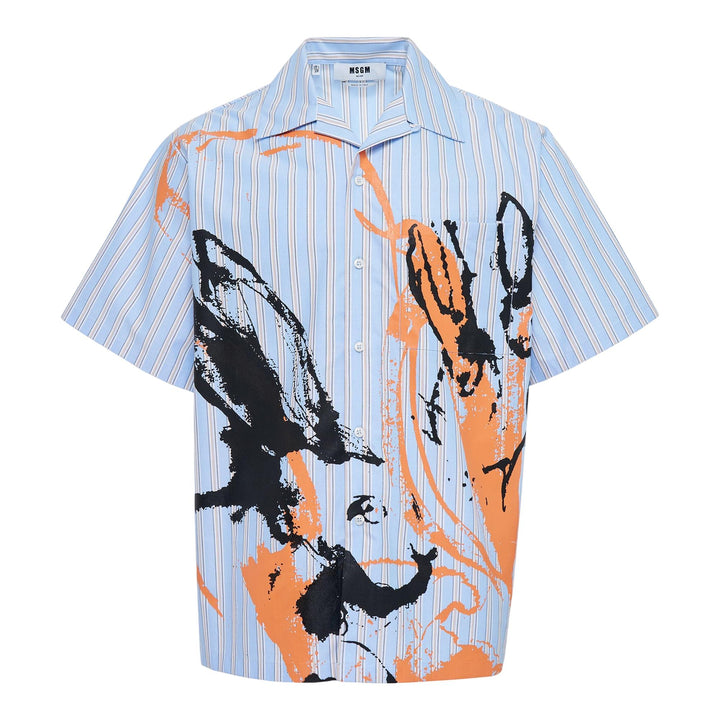 Club21 - MSGM - Camicia Striped Print Button Shirt - SHIRTS - Blue