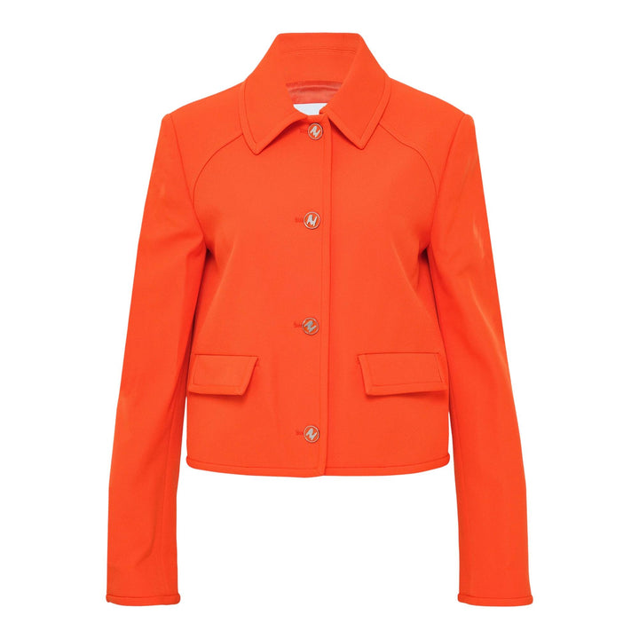 Club21 - MSGM - Giacca Cropped Jacket With Flap Pocket - JACKETS - Orange