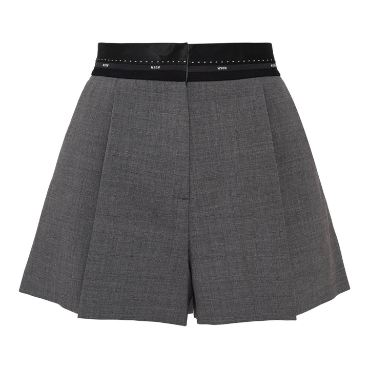Club21 - MSGM - Pleated Shorts - SHORTS - Grey