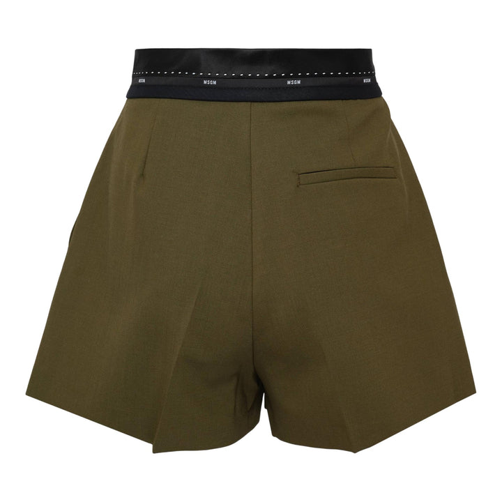Club21 - MSGM - Pleated Shorts - SHORTS - Olive