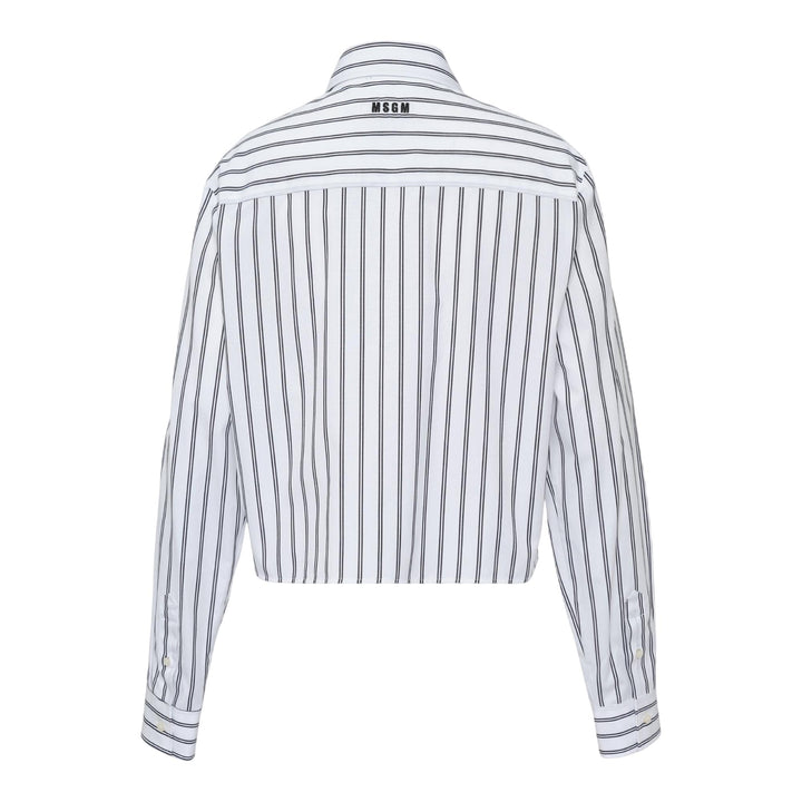 Club21 - MSGM - Rabbit Detail Stripe Blouse - BLOUSES - White