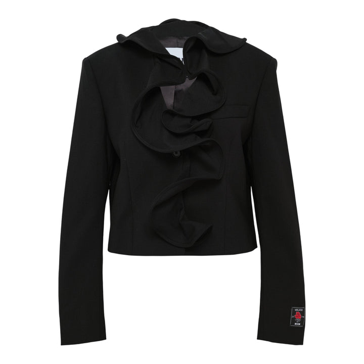 Club21 - MSGM - Ruffled Blouse - BLOUSES - Black