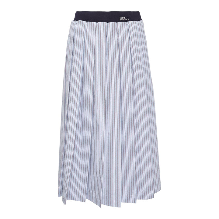 Club21 - Mardi Mercredi - Cotton Pleated Maxi Skirt Stripe - SKIRTS - Blue