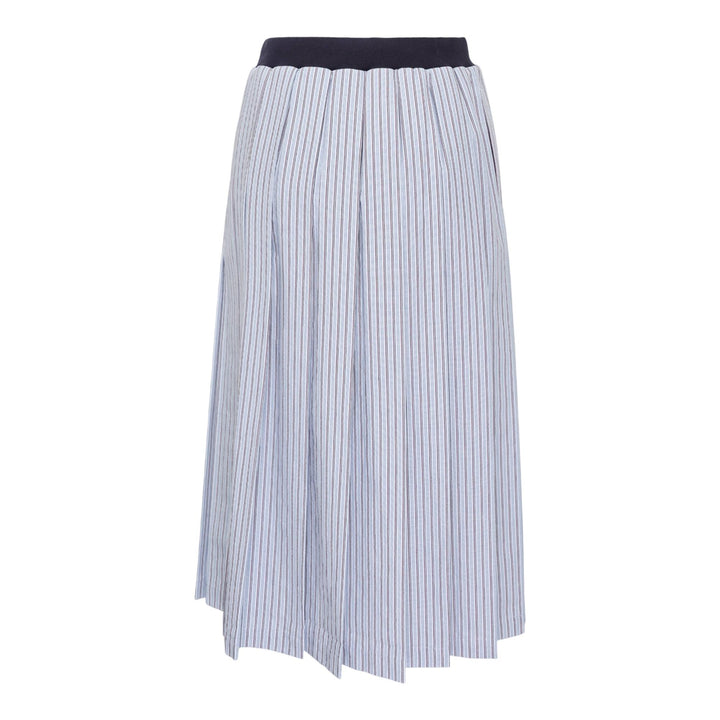 Club21 - Mardi Mercredi - Cotton Pleated Maxi Skirt Stripe - SKIRTS - Blue