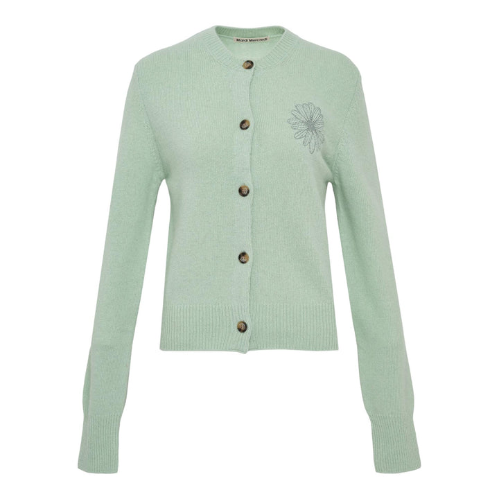 Club21 - Mardi Mercredi - Raccoon Blended Cardigan Round Neck - CARDIGANS - Green