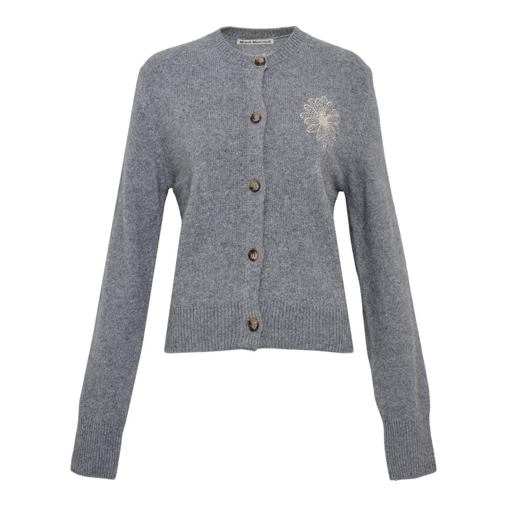 Club21 - Mardi Mercredi - Raccoon Blended Cardigan Round Neck - CARDIGANS - Grey