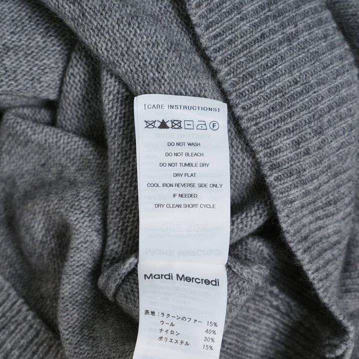 Club21 - Mardi Mercredi - Raccoon Blended Cardigan Round Neck - CARDIGANS - Grey