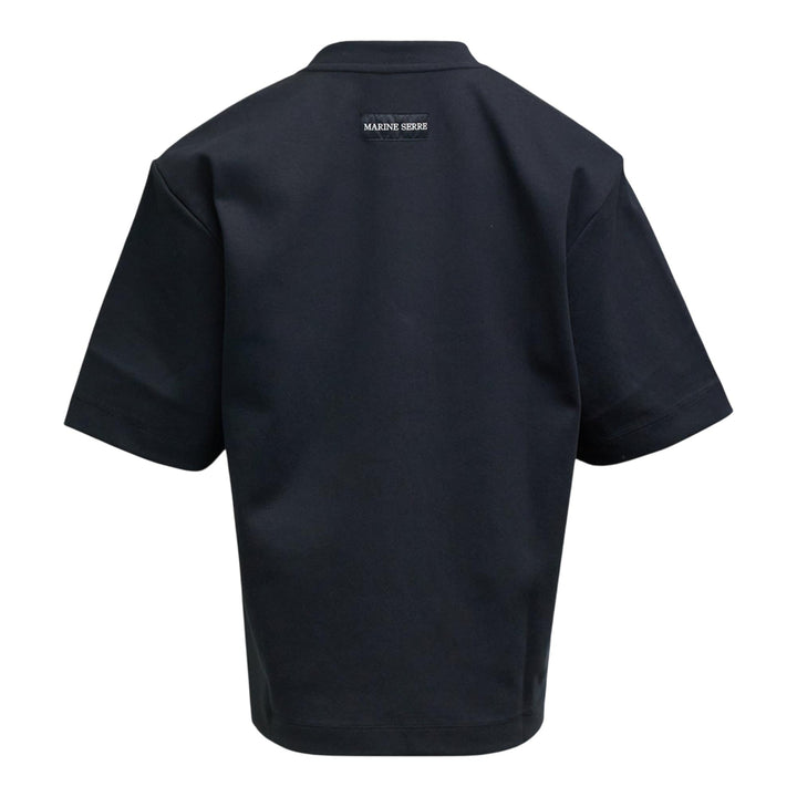 Club21 - Marine Serre - MS Sports Jersey Relaxed T-Shirt - TEES - Black