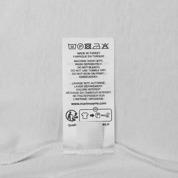 Club21 - Marine Serre - Moon Logo Bicolor Jersey Baby Fit T-Shirt - TEES - White