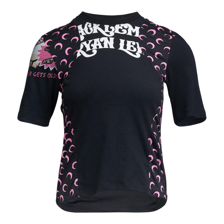 Club21 - Marine Serre - Regenerated Graphic Jersey Baby Fit T-Shirt - TEES - Black