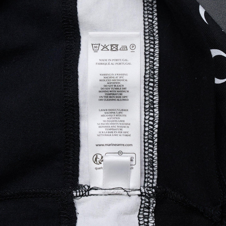 Club21 - Marine Serre - Regenerated Graphic Jersey Long Sleeve Tee - TEES - Black