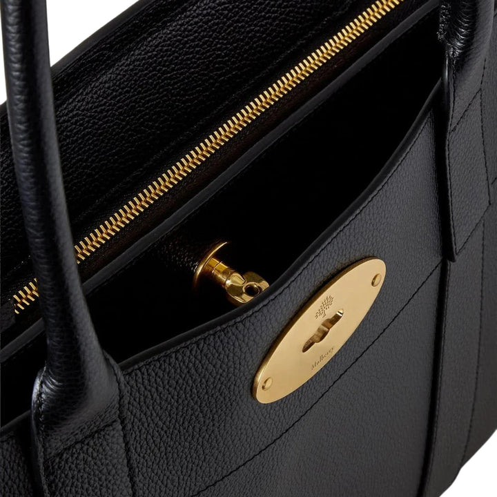Club21 - Mulberry - Bayswater 9 To 5 Black Small Classic Grain - HANDBAGS - Black