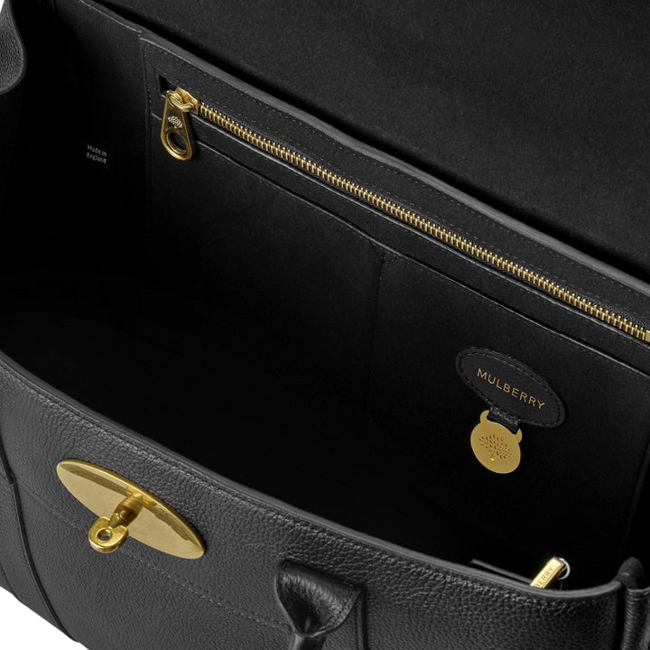Club21 - Mulberry - Bayswater Black & Brass Small Classic Grain - MEDIUM SHOULDER BAGS - Multi