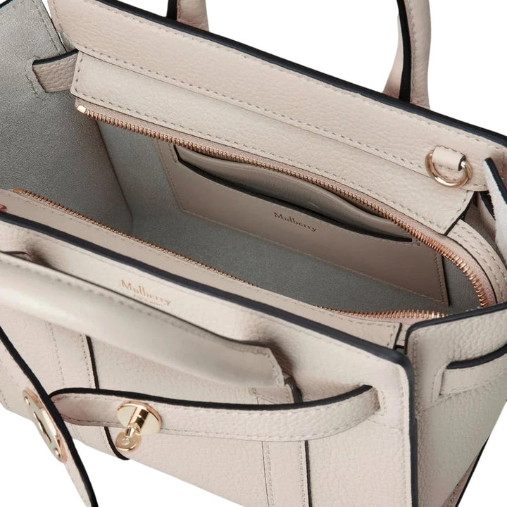 Club21 - Mulberry - Micro Zipped Bayswater Chalk Small Classic Grain - MINI BAGS - Cream