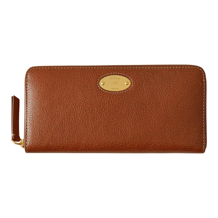 Club21 - Mulberry - Mulberry Plaque 8 Zip Purse Legacy (Oak) - ZIP ARD WALLETS - Oak